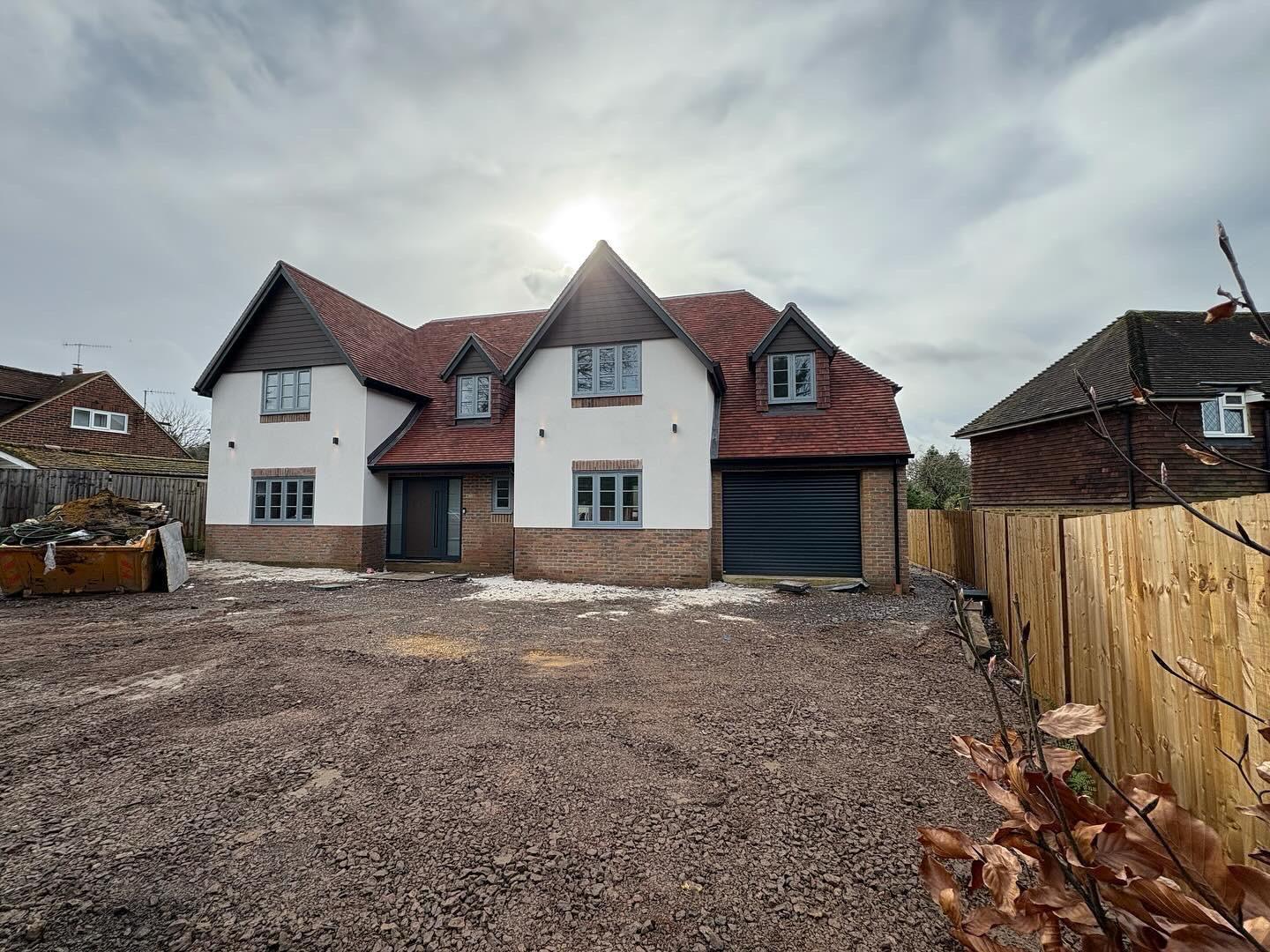Front exterior of a completed GLR new build home